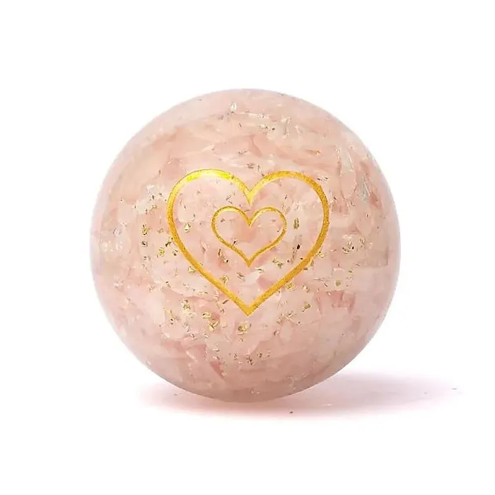 Orgoniet bol rozenkwarts met hart