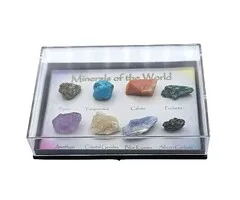 Doosje met 8 Mineralen van Over de Hele Wereld