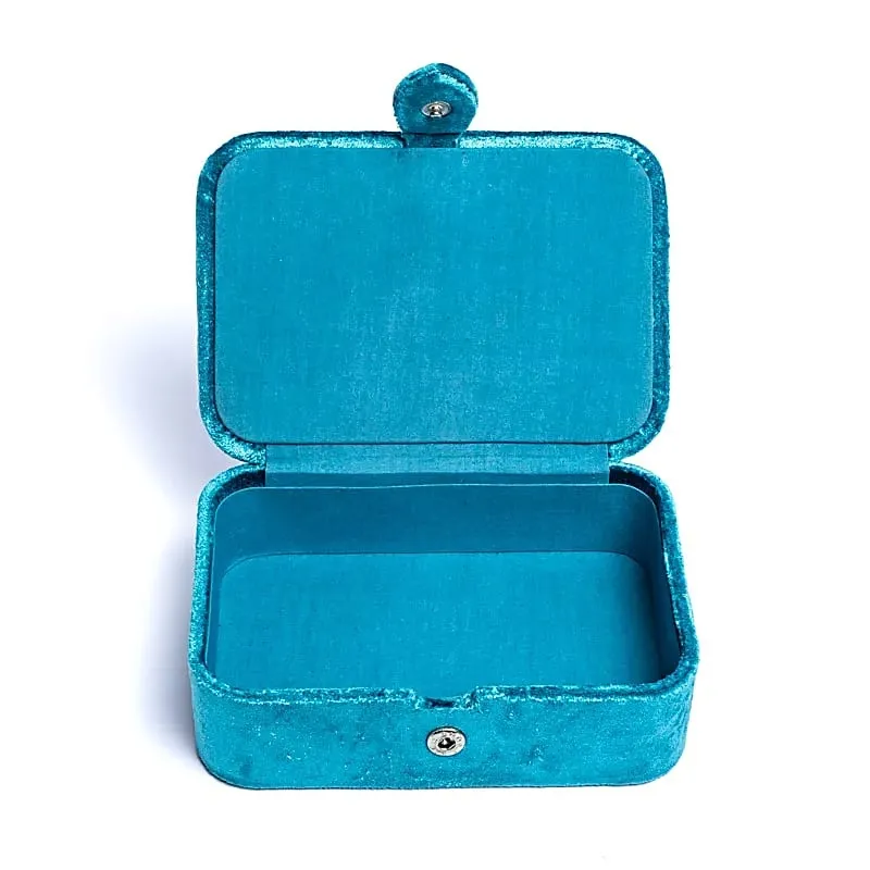 Sieraden Tarotdoos Fluweel Blauw Bloemen - Luxe Doos