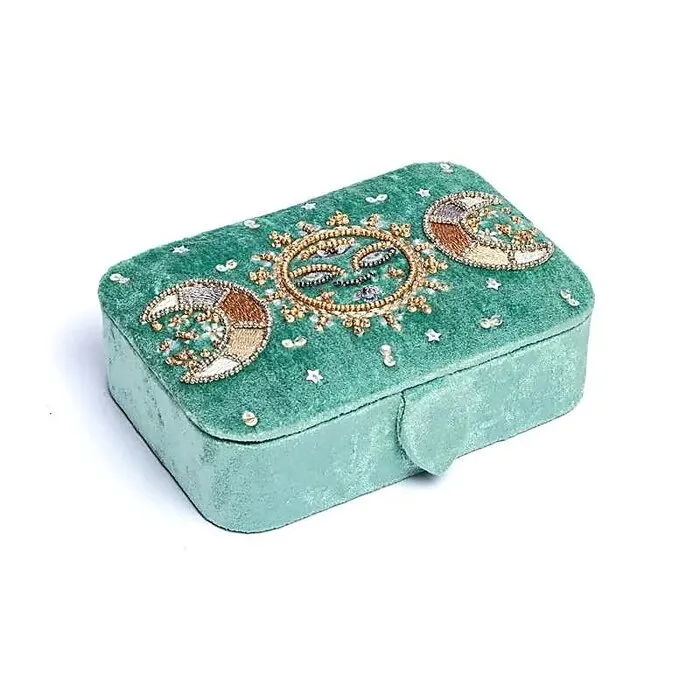 Sieraden Tarotdoos Fluweel Mint Maanfasen - Luxe Doos