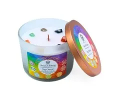 Edelsteenkaars Zeven Chakra's Nag Champa 256g