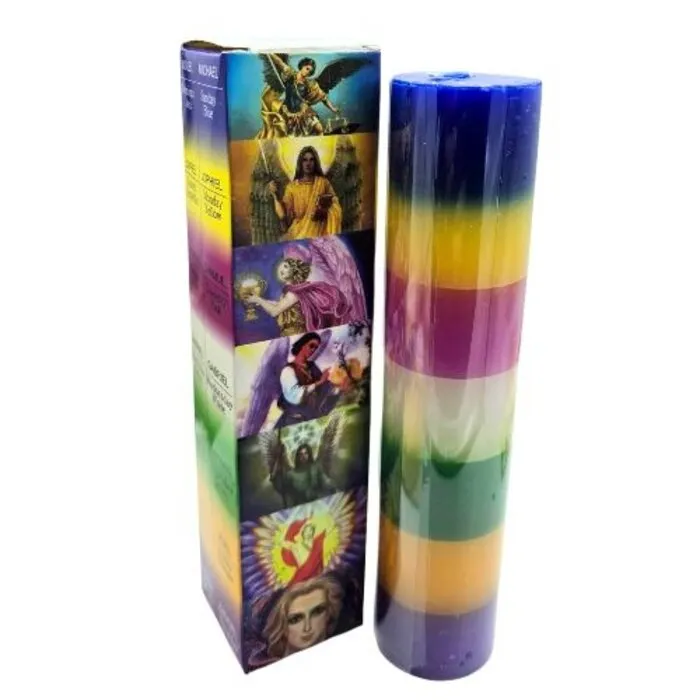 Kaars 7 Aartsengelen – Chakra Wax Votiefkaars met Essentiële Oliën