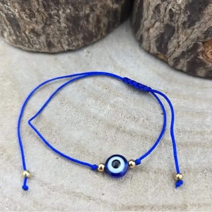 Armband boze oog met trekkoord - Met kaartje