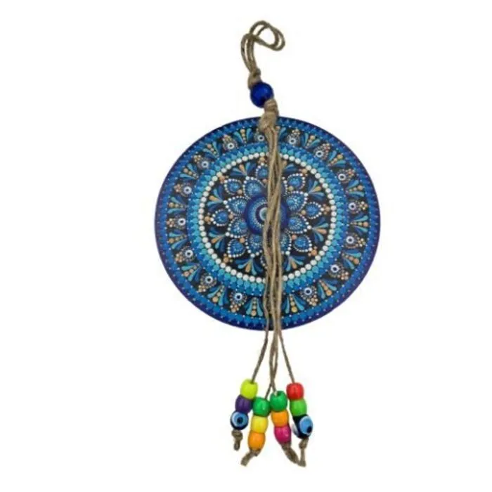 Boze oog op houten hanger