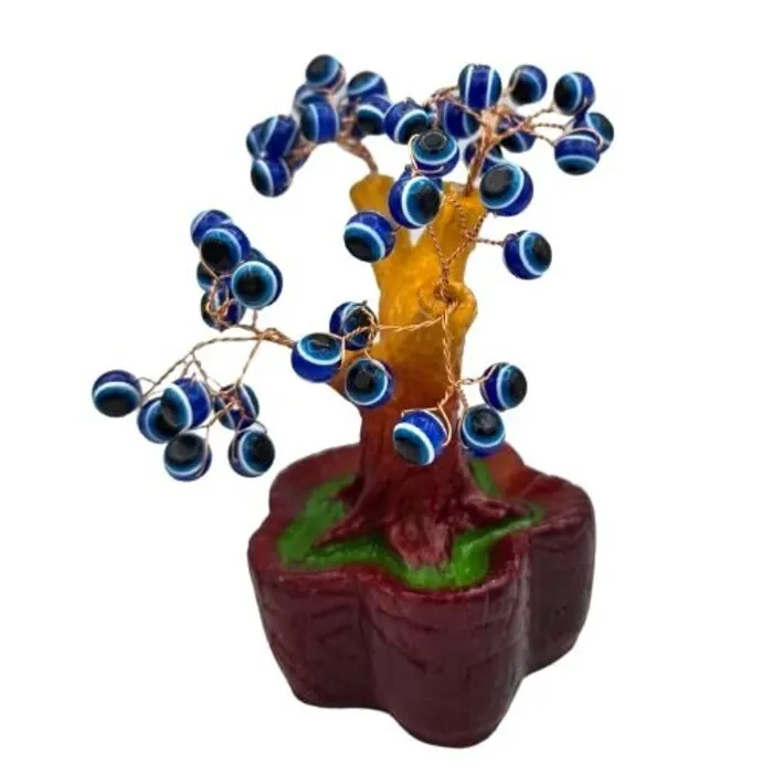 Bonsaiboom met boze oogjes – Spirituele decoratie 12 cm