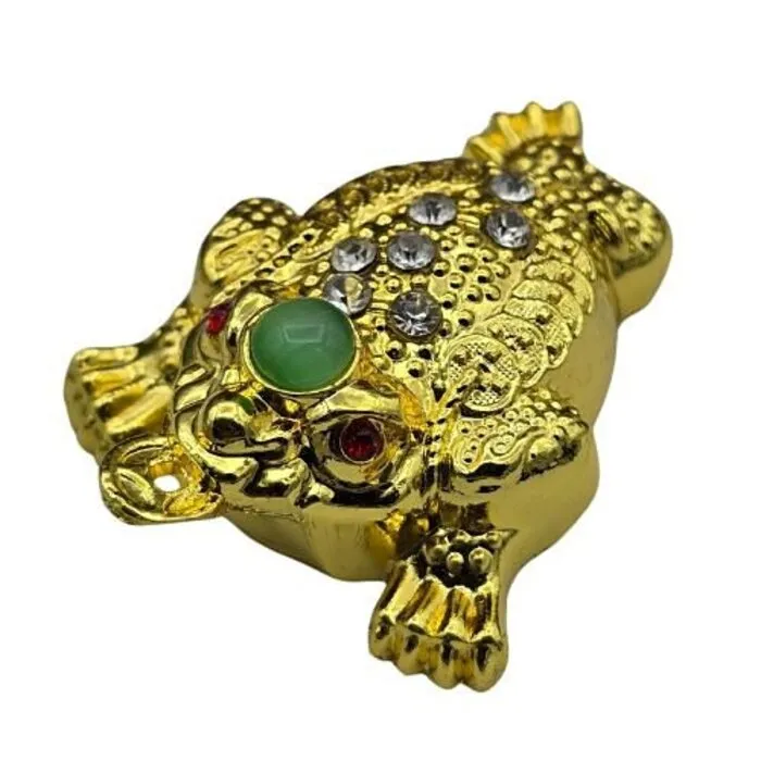 Feng Shui Gelukskikker klein– Verguld Metaal