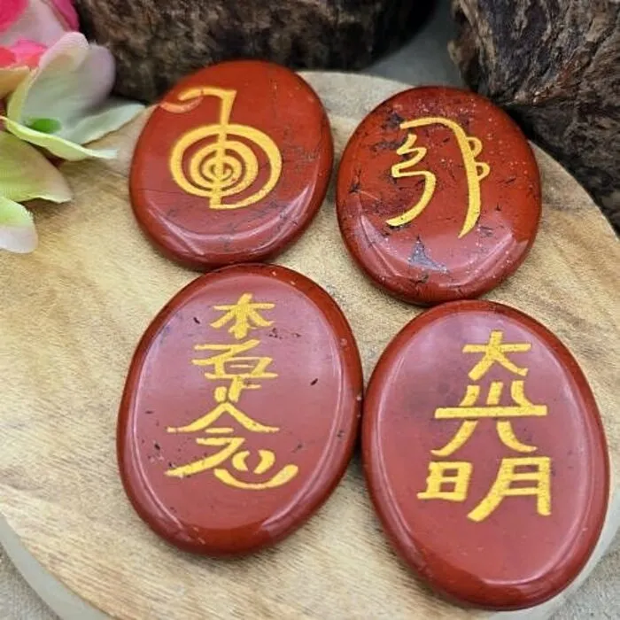 Reiki Symbolen Meditatiestenen - Jaspis Rood