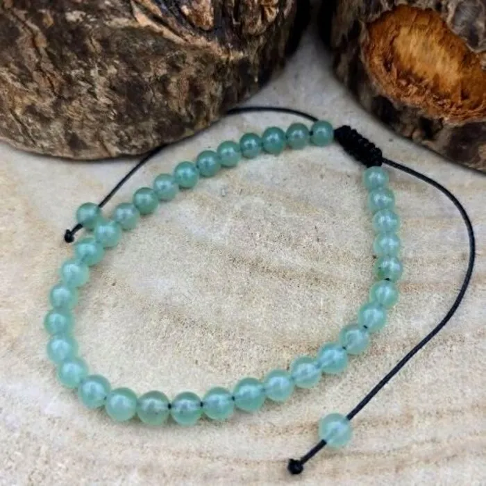 Armband Aventurijn groen met aantrekkoord
