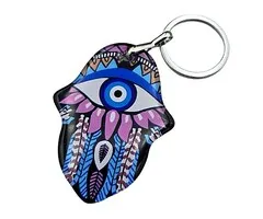 Sleutelhanger Boze oog glas