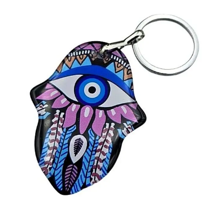 Sleutelhanger Boze oog glas