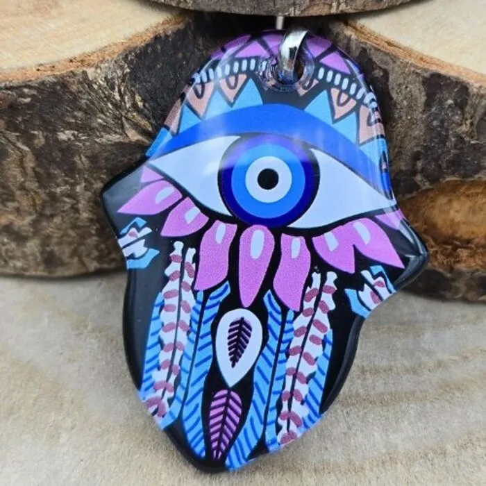 Sleutelhanger Boze oog glas