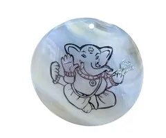 Parelmoeren plaathanger met Ganesha