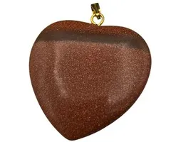 Hart Goudsteen met Goudkleurig Oogje