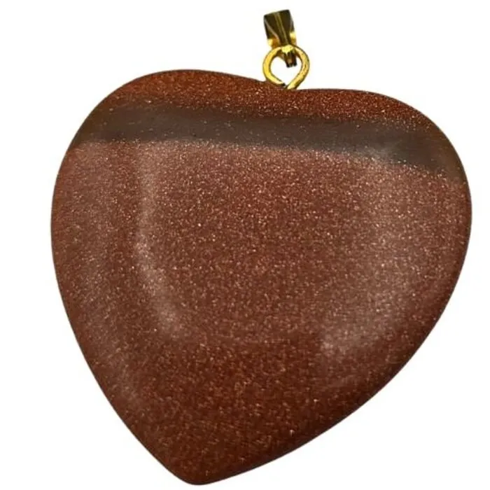 Hart Goudsteen met Goudkleurig Oogje – ca. 3 cm