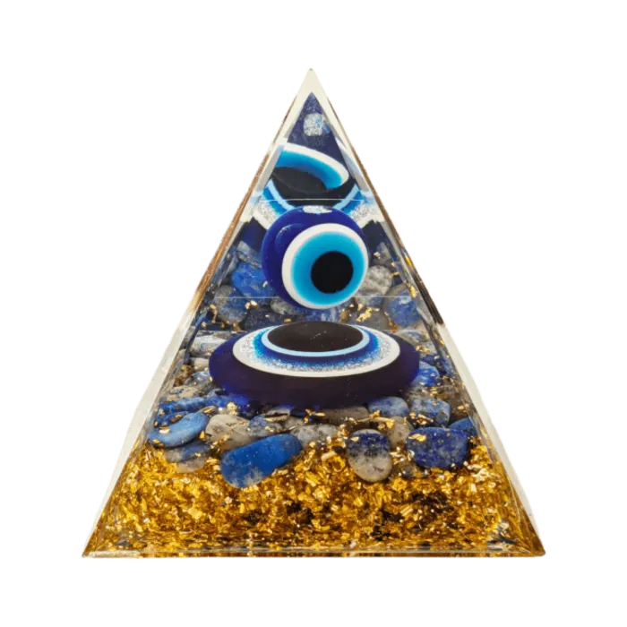 Orgonite Piramide Evil Eye & Lapis Lazuli