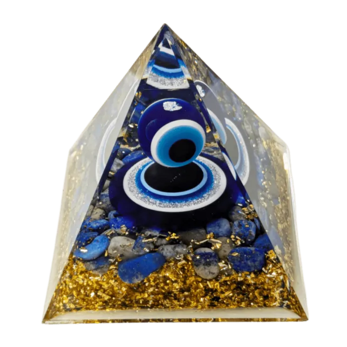 Orgonite Piramide Evil Eye & Lapis Lazuli