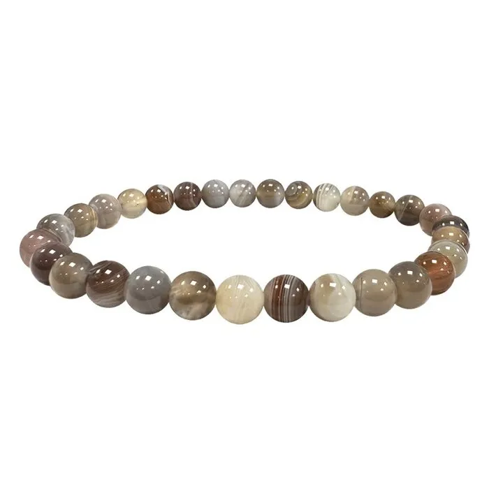 Agaat Botswana armband 6mm - A kwaliteit