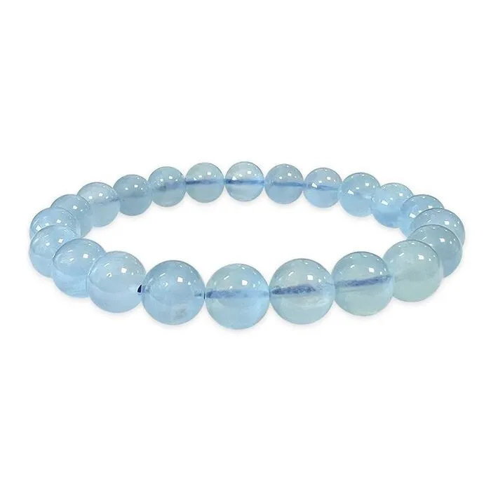 Aquamarijn armband 8 mm