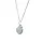 Aquamarijn Bol Hanger - 925 Zilveren Ketting