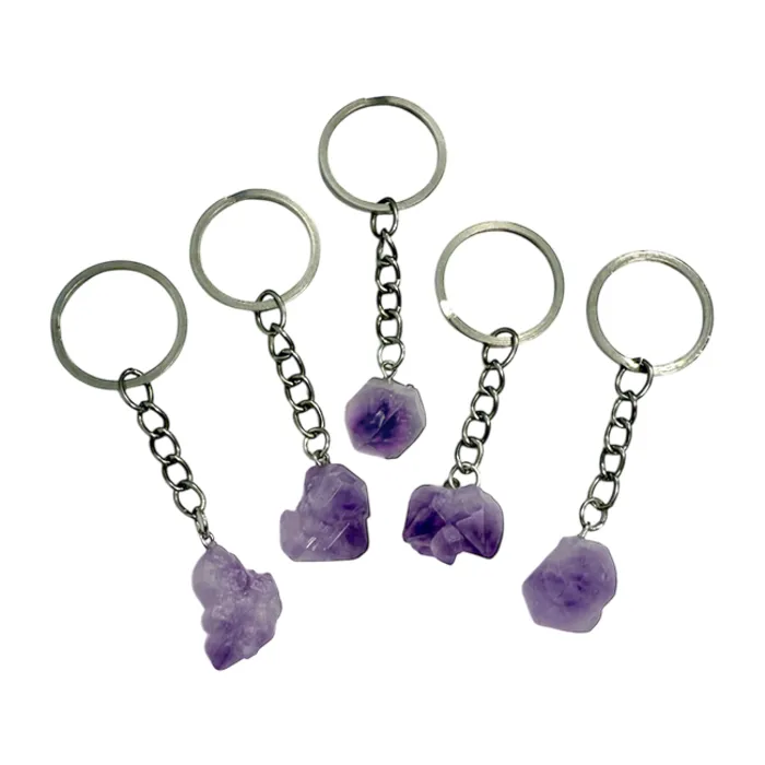 Sleutelhanger Amethist ruw