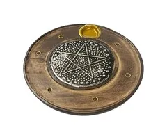 wierookhouder pentagram rond
