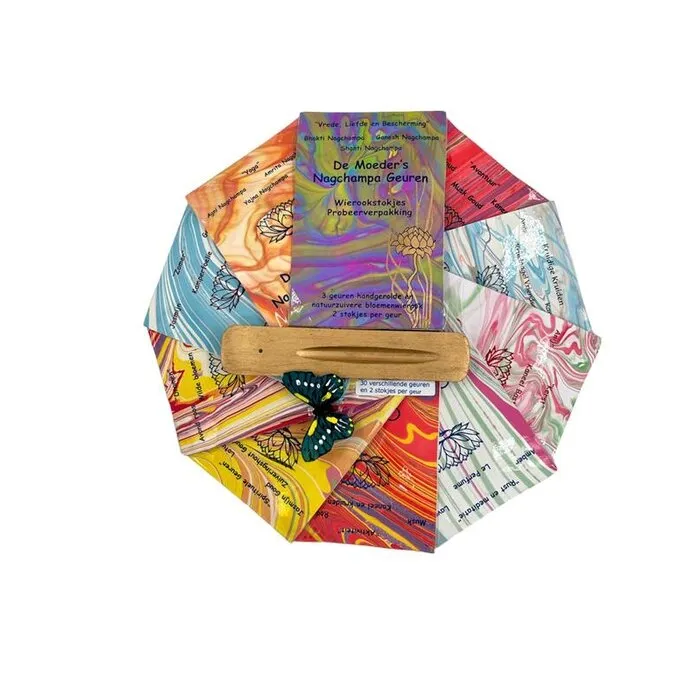Probeerverpakkingen Moeder’s Geuren met wierookhouder