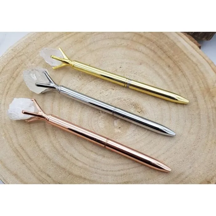 Pen met Bergkristal - 3 stuks