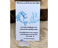 Edelsteen Dolfijntje Hanger 3 cm – Symbool van Vriendschap
