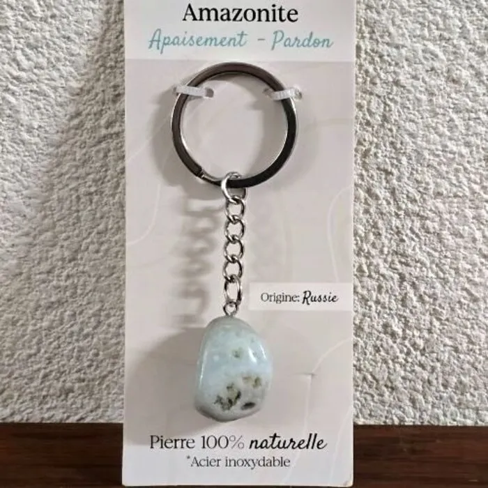 Sleutelhanger Amazoniet – Rust & Vergeving