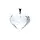 Bergkristal edelsteenhanger hartvorm 3 cm