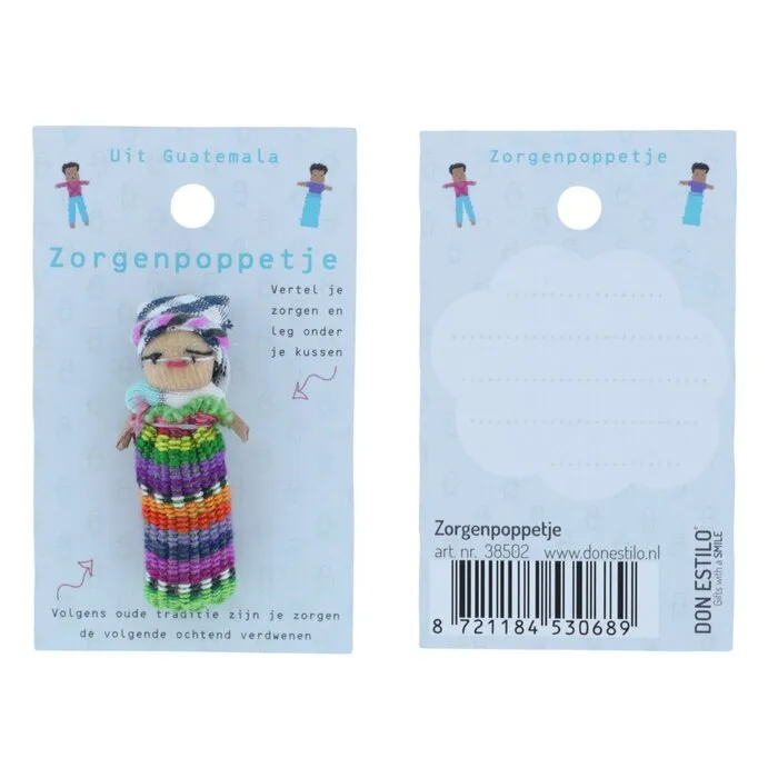 Zorgenpoppetje “Uit Guatemala” op kaart
