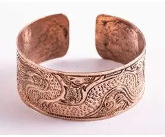 koperen armband met drakenmotief
