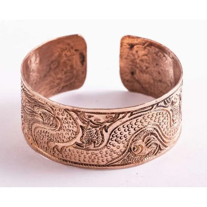 koperen armband met drakenmotief