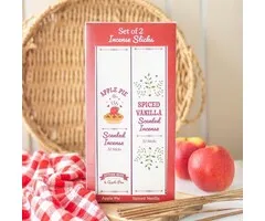 Set van 2 - appeltaart- en kruidenvanille wierookstokjes