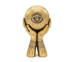 Deco Handen met Alziend Oog goudkleurig