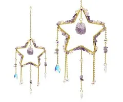 Suncatcher ster met amethist