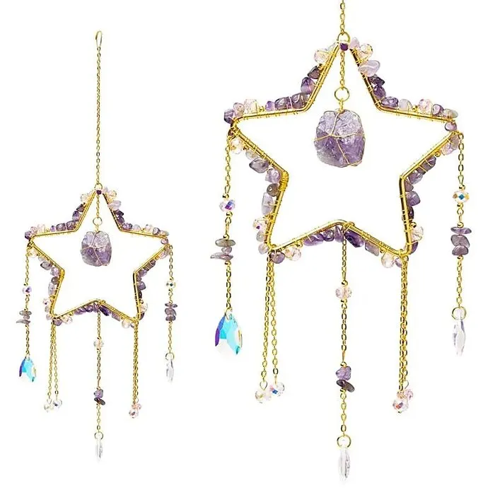 Suncatcher ster met amethist