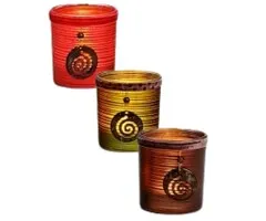 Theelichthouder met spiraal symbool