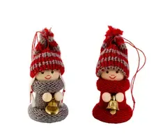 Houten kerstpop met belletje