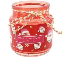 Kaars glas met Kerstman