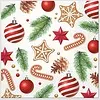 Servetten 20 stuks Sterren en kerstballen
