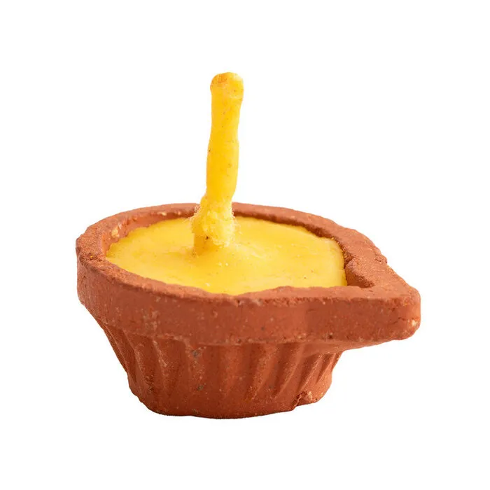 Ghee kaars in kleipotje 12 stuks