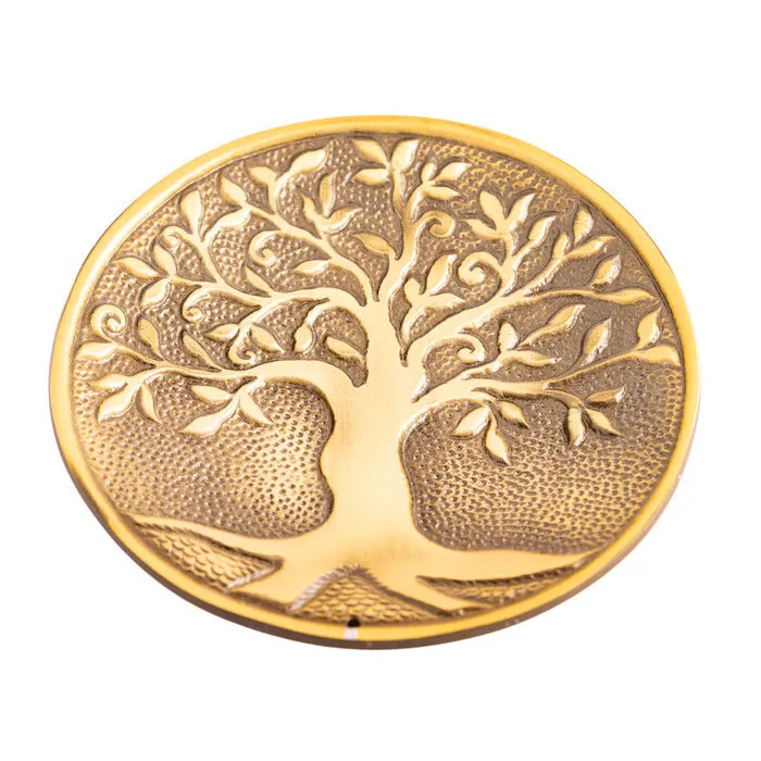 Levensboom wierookhouder Brons - Wit metaal