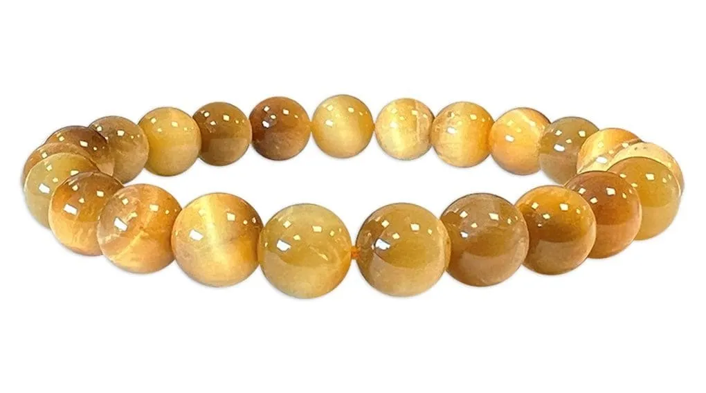 Gouden tijgeroog armband 8 mm