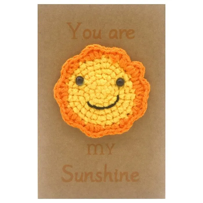 You are my sunshine - Positieve gebreide cadeaukaart