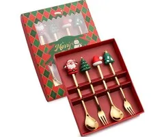 Kerst Bestek Set - 4-delig