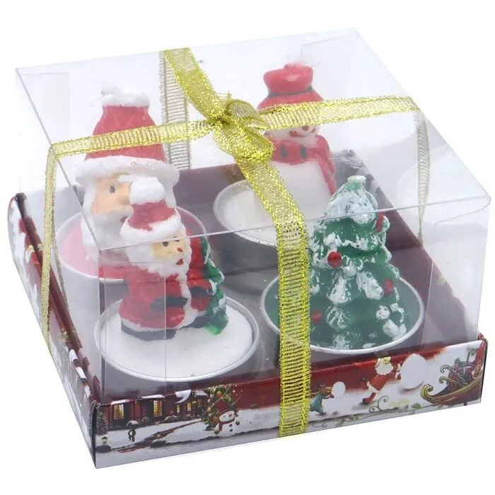 Kerst kaarsjes cadeauset van 4 stuks