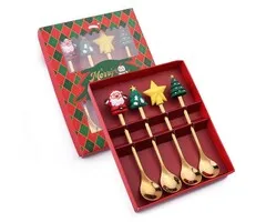 Kerst lepeltjes - 4 delig