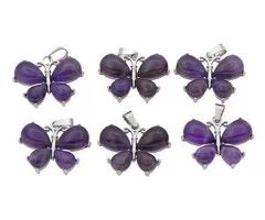 Amethist Vlinder Edelsteen Hanger