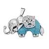 Turkoois Olifant Edelsteen Hanger